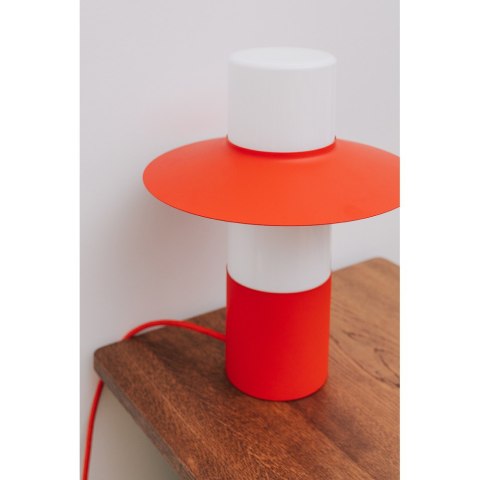 Lampa stołowa CAPONIO ST czerwonopomarańczowa do salonu, gabinetu lub sypialni