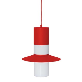 Lampa wisząca CAPONIO A czerwonopomarańczowa do salonu, jadalni  