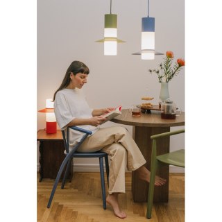 Lampa wisząca CAPONIO A czerwonopomarańczowa do salonu, jadalni  