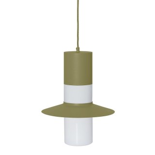 Lampa wisząca CAPONIO A oliwkowa do salonu, jadalni  
