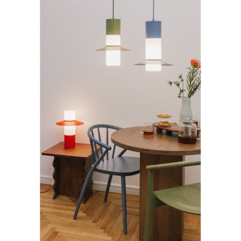 Lampa wisząca CAPONIO A oliwkowa do salonu, jadalni  
