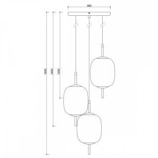 Lampa wisząca EPLI MINI 3P biała potrójna do salonu, jadalni  