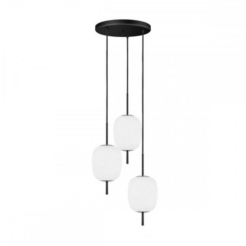 Lampa wisząca EPLI MINI 3P czarna potrójna do salonu, jadalni  