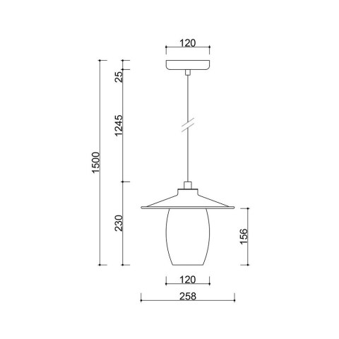 Lampa wisząca JINGU A czarna do salonu, jadalni  