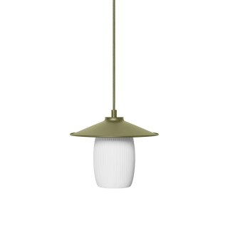 Lampa wisząca JINGU A oliwkowa do salonu, jadalni  