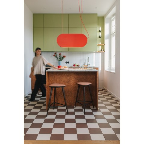 Lampa wisząca MALUMI A burgundowa do salonu lub jadalni
