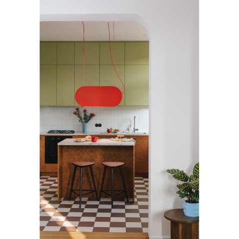 Lampa wisząca MALUMI A burgundowa do salonu lub jadalni