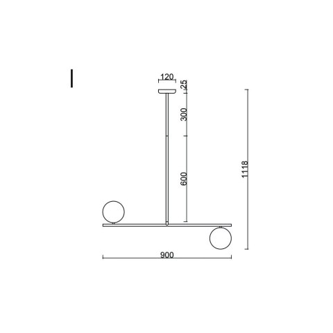 Lampa wisząca SUGURI C biała rozmiar L do salonu, jadalni  