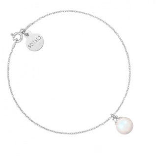 Bransoletka damska srebrna z opalizującą perłą SWAROVSKI® CRYSTAL elegancka dla kobiet
