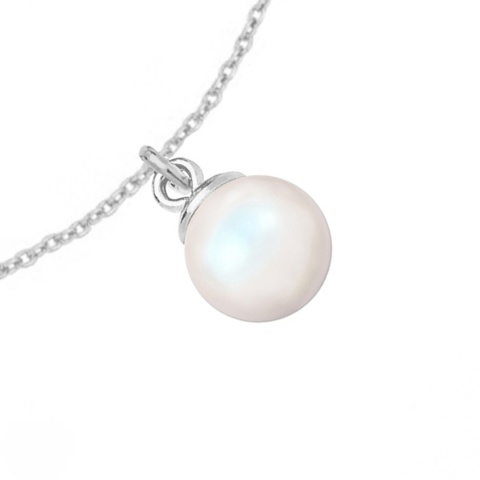 Bransoletka damska srebrna z opalizującą perłą SWAROVSKI® CRYSTAL elegancka dla kobiet
