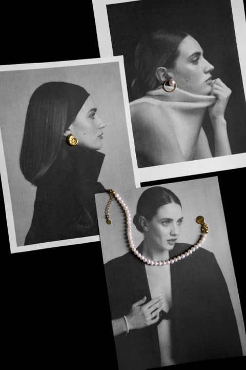 Bransoletka damska z pereł naturalnych wykończona różowym złotem elegancka dla kobiet