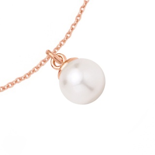 Bransoletka damska z różowego złota z białą perłą SWAROVSKI® CRYSTAL elegancka dla kobiet