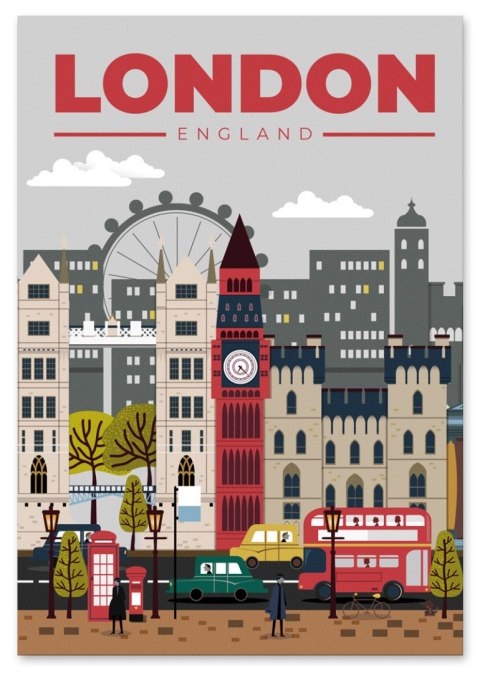 Plakat Londyn ilustracja do salonu lub sypialni
