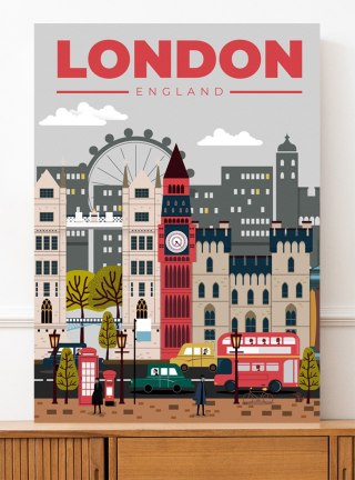 Plakat Londyn ilustracja do salonu lub sypialni