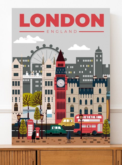 Plakat Londyn ilustracja do salonu lub sypialni