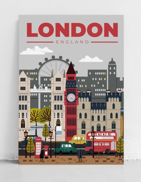 Plakat Londyn ilustracja do salonu lub sypialni