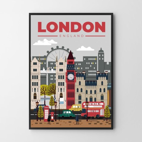 Plakat Londyn ilustracja do salonu lub sypialni