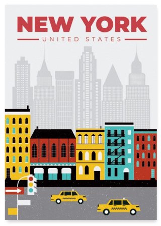 Plakat Nowy Jork ilustracja do salonu lub sypialni