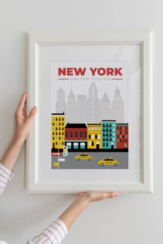 Plakat Nowy Jork ilustracja do salonu lub sypialni