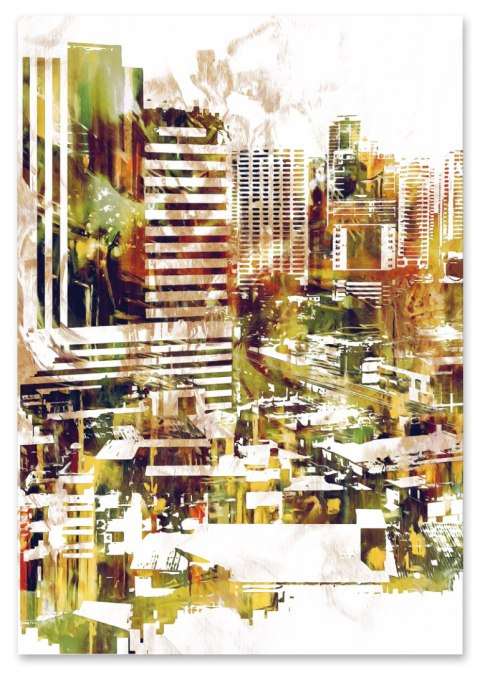 Plakat abstrakcyjne miasto street art do salonu lub sypialni