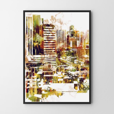 Plakat abstrakcyjne miasto street art do salonu lub sypialni