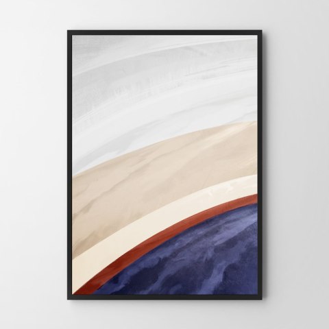 Plakat wielokolorowa abstrakcja ombre do salonu lub sypialni