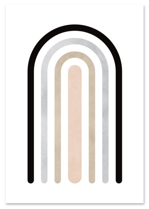 Plakat boho geometryczna tęcza do pokoju dziecka