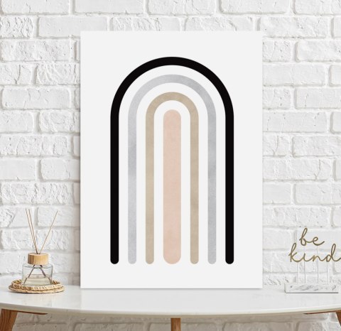 Plakat boho geometryczna tęcza do pokoju dziecka