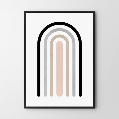 Plakat boho geometryczna tęcza do pokoju dziecka
