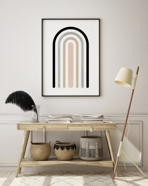 Plakat boho geometryczna tęcza do pokoju dziecka