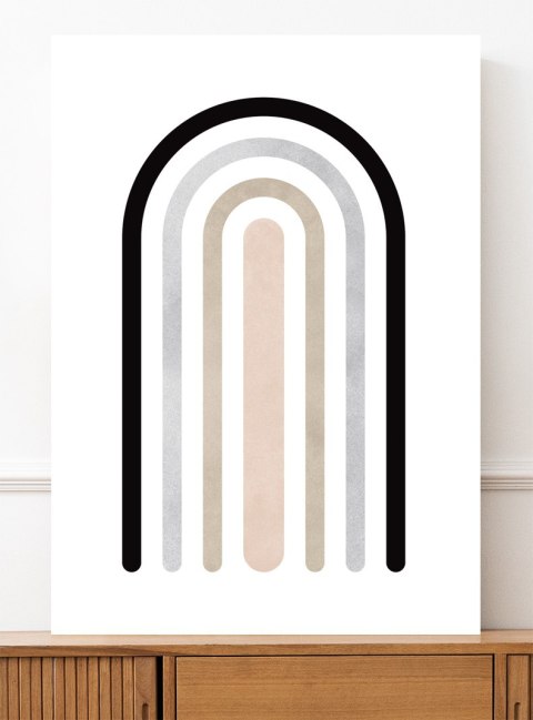 Plakat boho geometryczna tęcza do pokoju dziecka