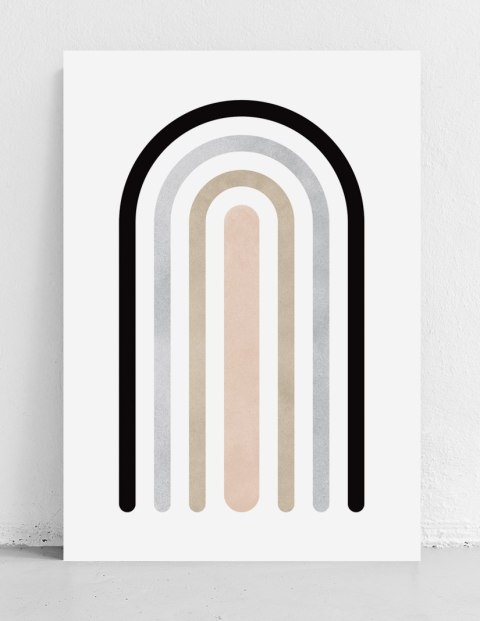 Plakat boho geometryczna tęcza do pokoju dziecka
