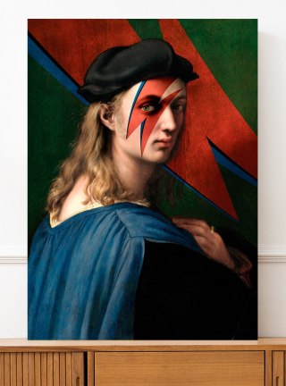 Plakat David Bowie stary portret pop art do salonu lub sypialni
