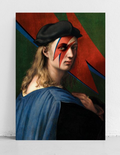 Plakat David Bowie stary portret pop art do salonu lub sypialni