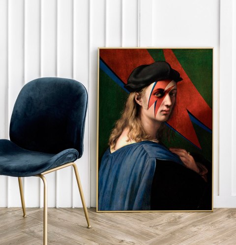 Plakat David Bowie stary portret pop art do salonu lub sypialni