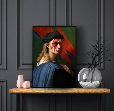 Plakat David Bowie stary portret pop art do salonu lub sypialni
