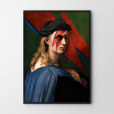 Plakat David Bowie stary portret pop art do salonu lub sypialni