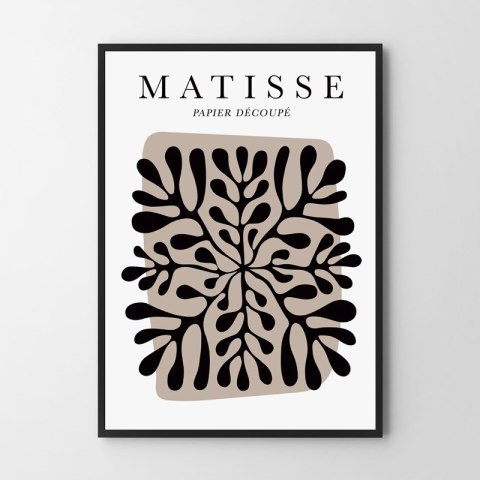 Plakat Matisse czarny liść do salonu lub sypialni