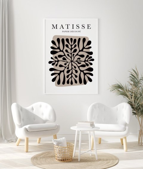 Plakat Matisse czarny liść do salonu lub sypialni