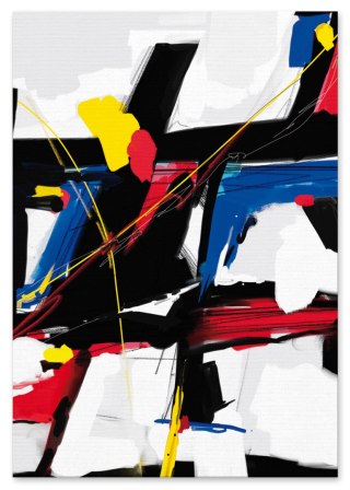 Plakat abstrakcja Mondrian do salonu lub sypialni