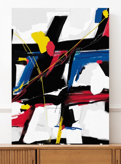 Plakat abstrakcja Mondrian do salonu lub sypialni