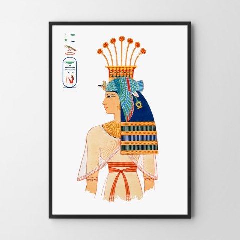 Plakat Egipt Kleopatra i faraon portret do salonu lub sypialni