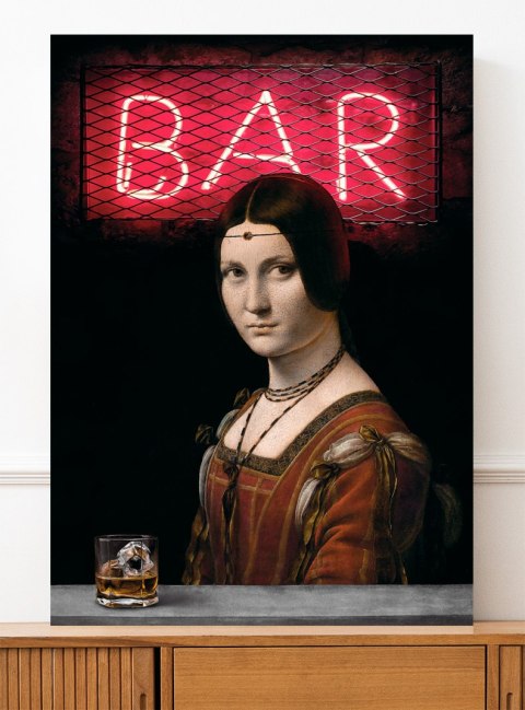 Plakat old whisky Leonardo da Vinci do salonu lub sypialni