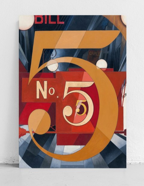 Plakat Demuth liczba pięć do salonu lub sypialni