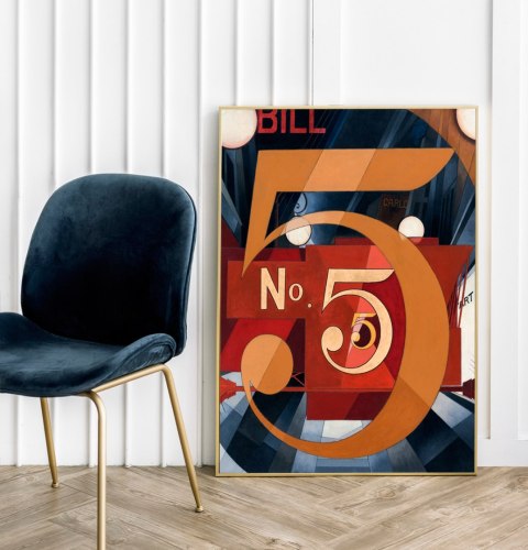 Plakat Demuth liczba pięć do salonu lub sypialni
