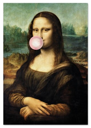 Plakat Mona Lisa z balonem pop art do salonu lub sypialni