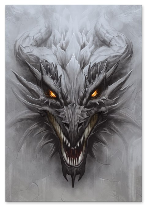 Plakat smok Diablo portret fantasy do salonu lub sypialni