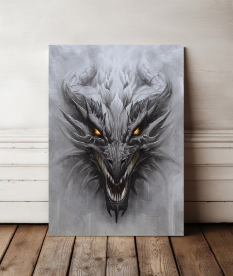 Plakat smok Diablo portret fantasy do salonu lub sypialni