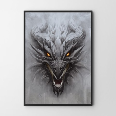 Plakat smok Diablo portret fantasy do salonu lub sypialni