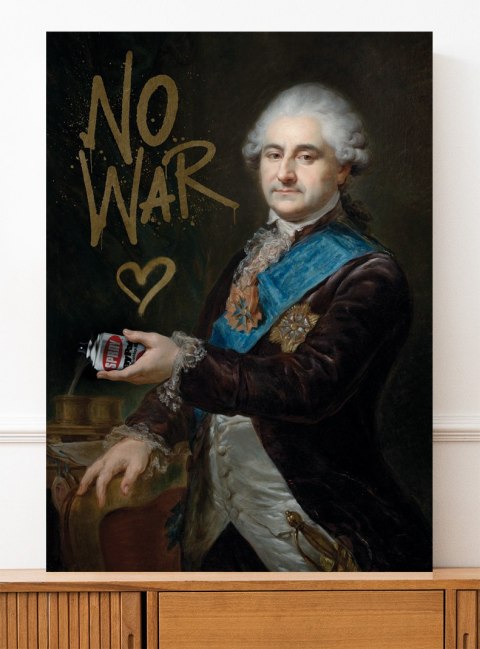Plakat Stop War portret pop art do salonu lub sypialni